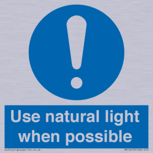 Use natural light when possible